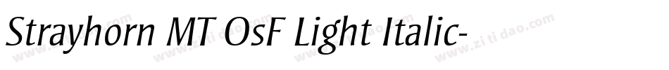 Strayhorn MT OsF Light Italic字体转换